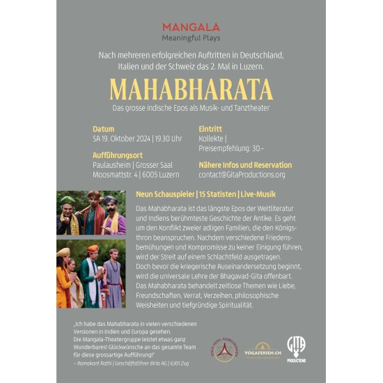 MAHABHARATA Musik- und Tanztheater